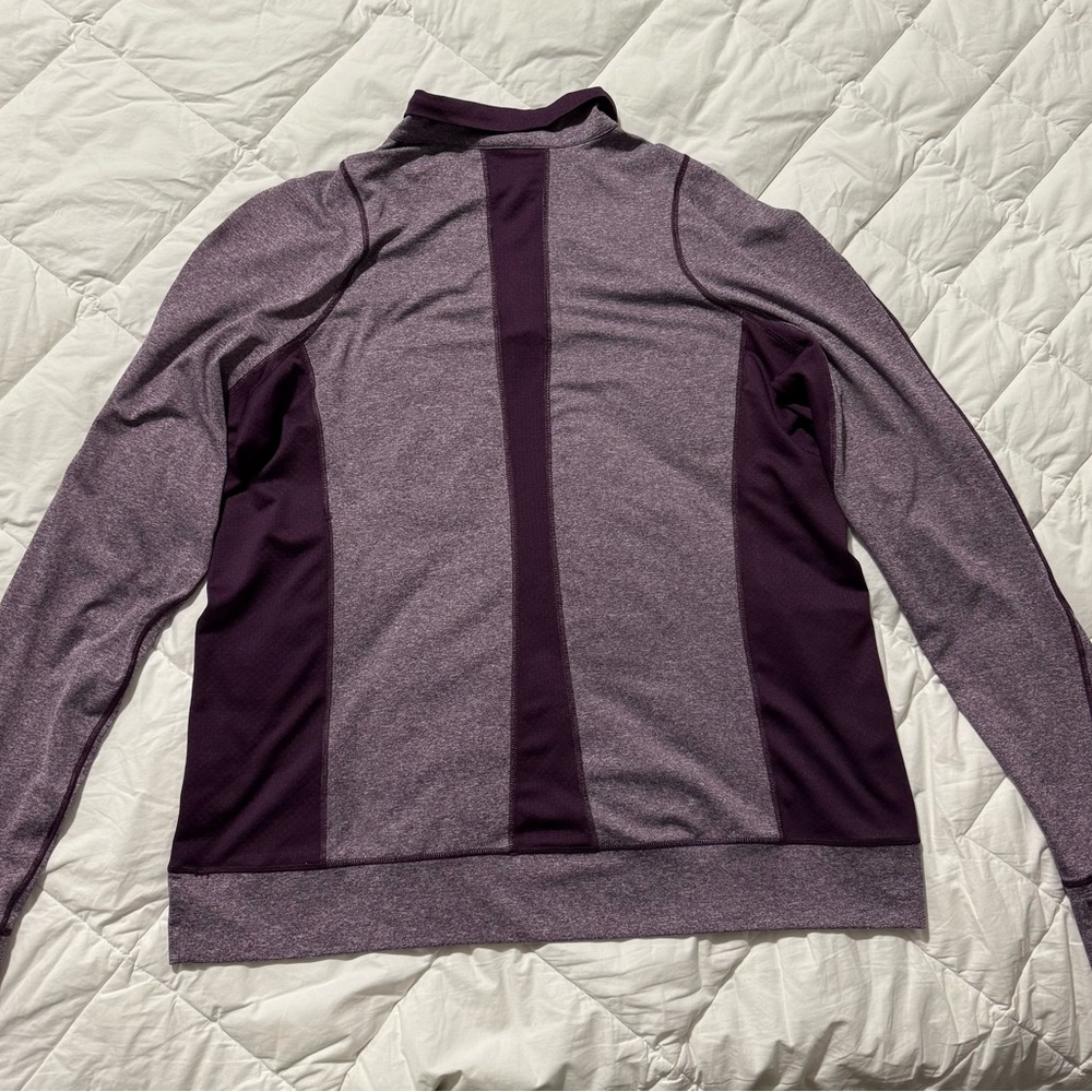 Long sleeve front zip athletic jacket. Westbound. XL. Plum colored.